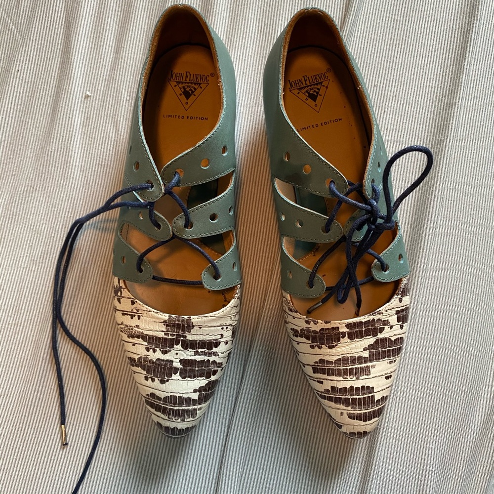 John Fluevog Snakeskin Lace Up Limited Edition